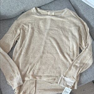 PST Beige Long Sleeve Top